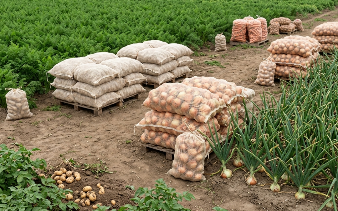 Los sacos cebolleros, la solución sostenible de la industria agrícola para el transporte de producto