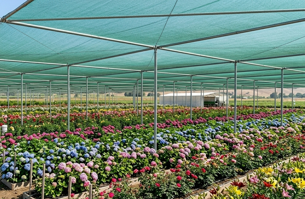malla sombra floristeria